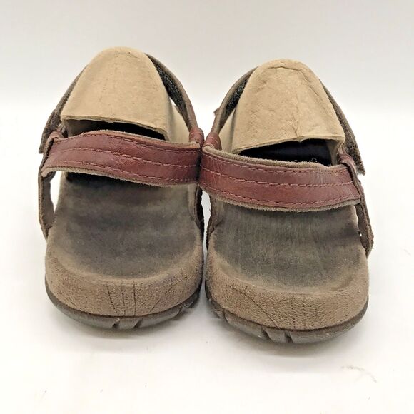 Teva 4218 Brown Leather Sandal Women's 7 Hook & Loop Slip Resistant Strappy Shoe - Picture 4 of 10